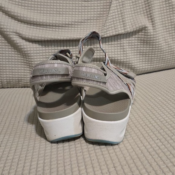 Muk Luks Gray Sandals with Slip-On Design - Picture 2 of 5